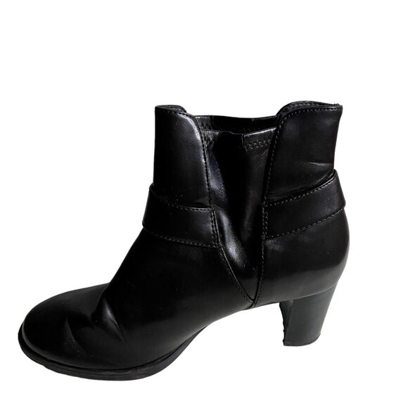 Dockers Women's Chocolate Brown Blocked Ankle Heel Boots - Picture 3 of 10